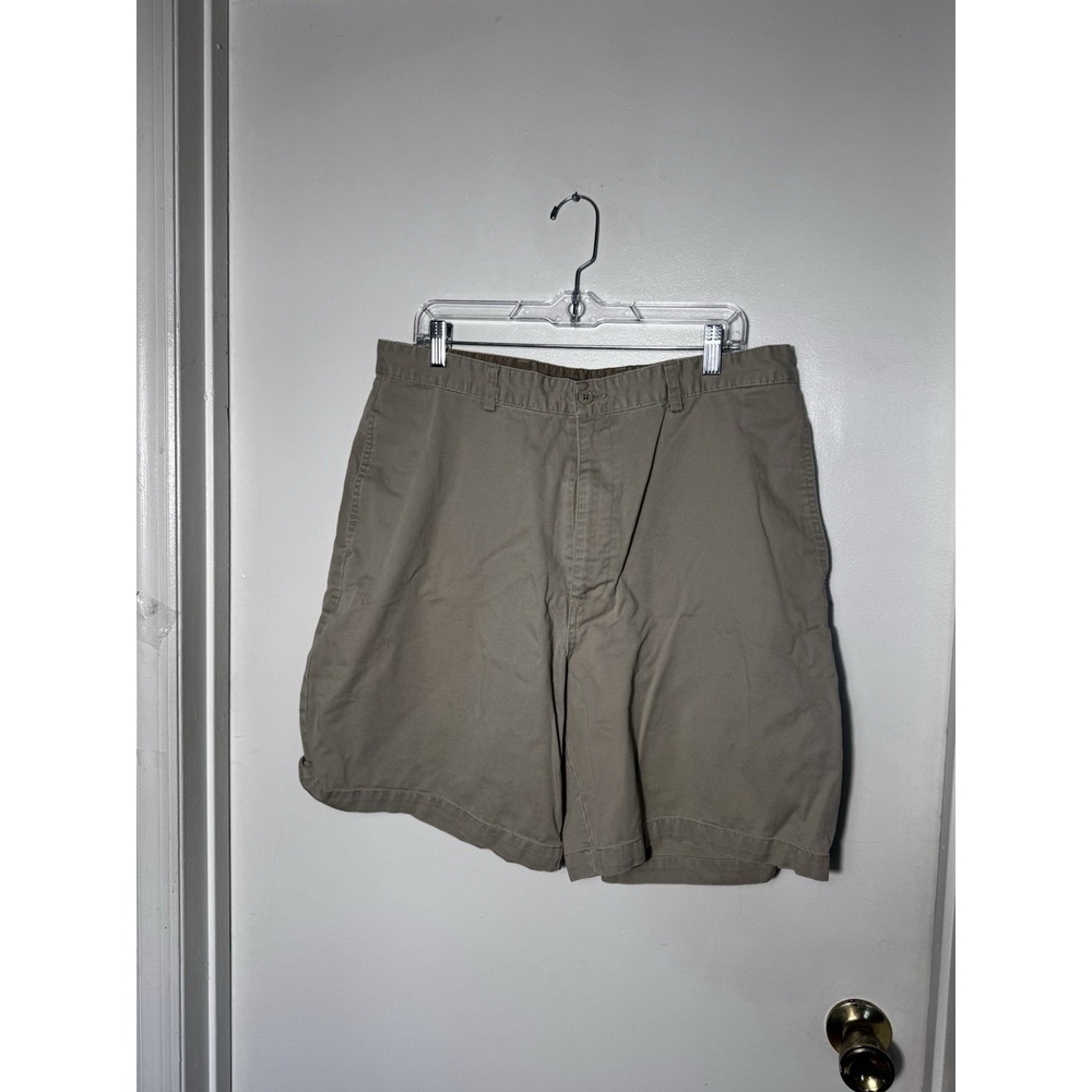 Vintage Tommy Hilfiger Men's Khaki Chino Shorts 100% Cotton Beige Size 36